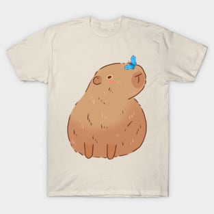 Capybara and butterfly T-Shirt